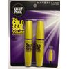 MAYBELLINE THE COLOSSAL MASCARA Classic Black 231 VALUE PACK WASHABLE MEGA BRUSH