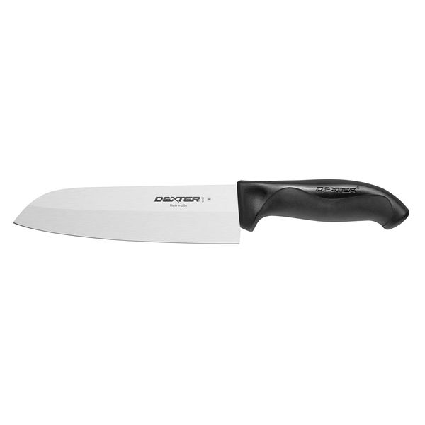 Dexter 7" Santoku Knife, Black Handle