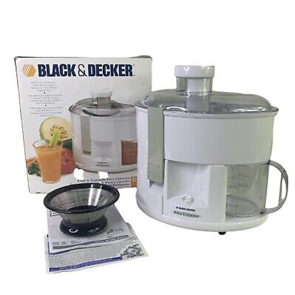 BLACK & DECKER JE1200 ELECTRIC 200W JUICE EXTRACTOR FRUIT VEGETABLE HEALTH EUC