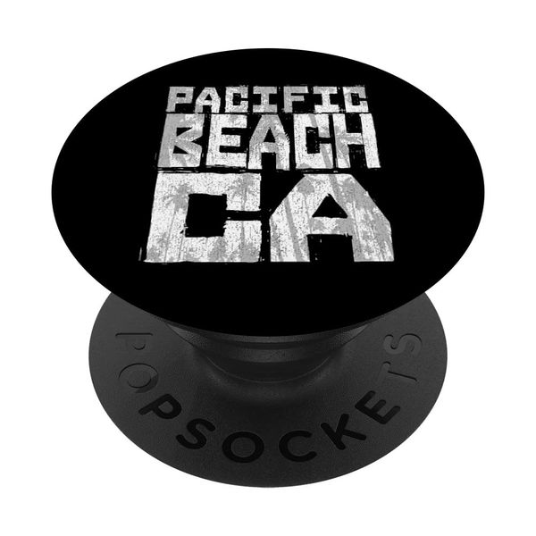 Sunset Beach CA Chunk Block Palm PopSockets Swappable PopGrip