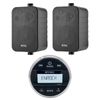 Infinity PRV250 Bluetooth Receiver, 4" 30W 3-Way Indoor/Outdoor Speakers (Pair)