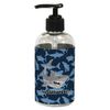 Personalized Sharks Plastic Soap/Lotion Dispenser (8 oz - Small - Black)