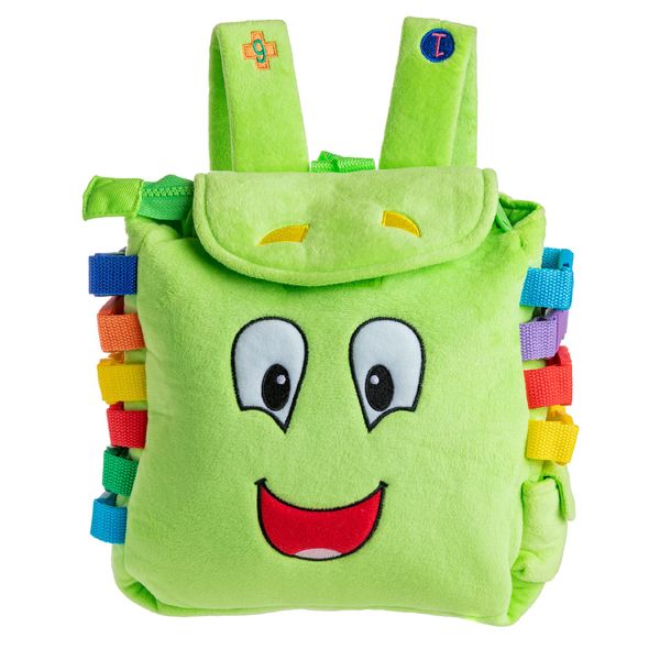 Buckle Toys - Buddy Activity Backpack - Educational Pre-K Learning Activity Toy - Zippered Pouch for Storage - Great Gift for Toddlers and Kids