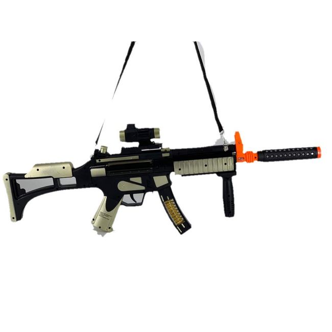 JOYSAE Light Up Combat Toy Machine Rifle Battery Operated with Military Sound Rapid Fire Machine Gun Toy