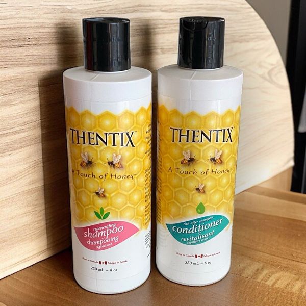 Thentix A Touch Of Honey Shampoo and Conditioner Set Full Size 8 oz 250 ml Each