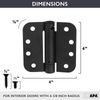 Self Closing Door Hinges, 2 Pack, Black 4x4 Inch Improved Interior Spring Hinges