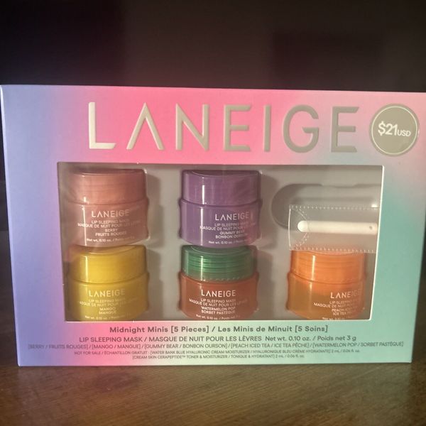 Laneige Midnight Minis Lip Sleeping Mask 5-PC Holiday Gift Set Limited Edition