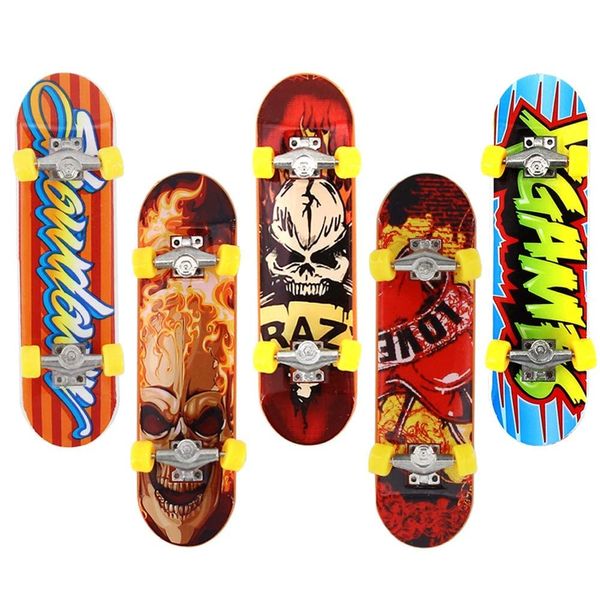 Kungfu Mall 10pcs Mini Finger Skateboard Toy Deck Truck Finger Board Boy Child Toy Kids Fingerboards (5pc)