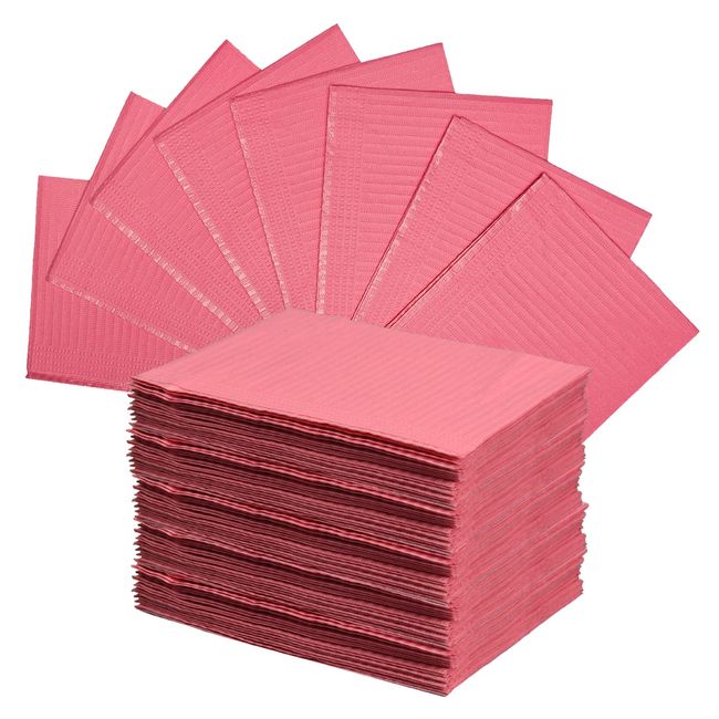 NAUZE 60 Pack Tattoo Table Mats Tattoo Tray Covers Disposable Pink Square Tattoo Pad Tattoo Piercing Waterproof Sheets