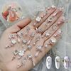 Nail Parts Set of 20 Flower Pearl Heart Nail Parts 3D 3D Stone Glitter Nail Art Parts Metal Parts Jewelry Parts Handmade Deco Parts Random Shape