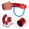 3" Red Cold Air Intake Filter Pipe Induction Kit Power Flow Hose System Car Part
