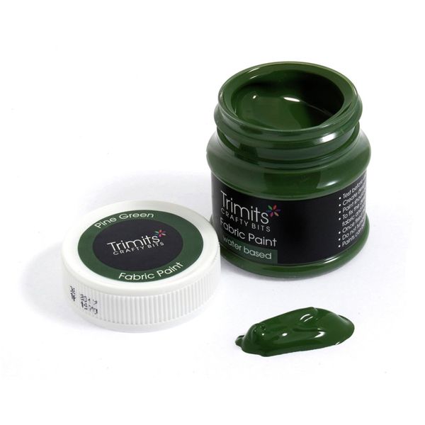 Timits Fabric Paint: Pot: 50ml: Pine Green Code: FP50/06