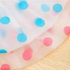 6 Pieces Waterproof EVA Plastic Shower Cap,Elastic Reusable Bathing Hair Cap,Beauty Salon Spa Shower Caps Lace Elastic Band Flower Printed Hat Environmental Protection Hair (dotted shower cap)