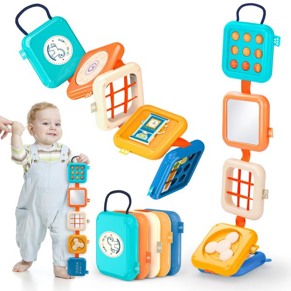 Baby Toys 6-12 Months,Infant Car Seat Toy, 7 in 1 Montessori Toys for Babies 6-12 Months-Travel for Infant Baby 6-12 Month Toddler Developmental Learning Toys Birthday Gifts