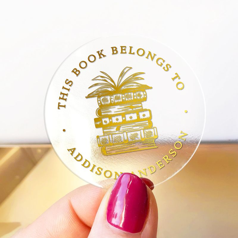 Personalised Book Name Stickers, Custom Reading Book labels sheet, Book ...