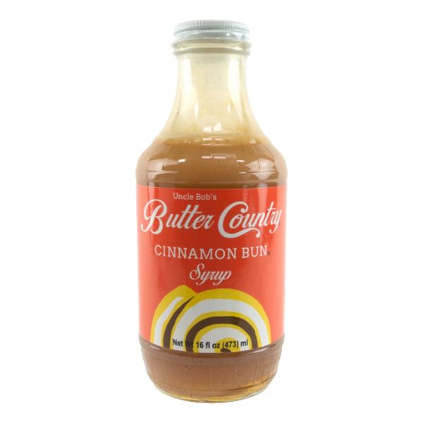 Butter Country Rich & Creamy Buttermilk Syrup | Cinnamon Bun Flavor | 16 fl oz/1 Pack | No Artificial Flavors, No Corn Syrup, Gluten-Free, rBST-Free Dairy