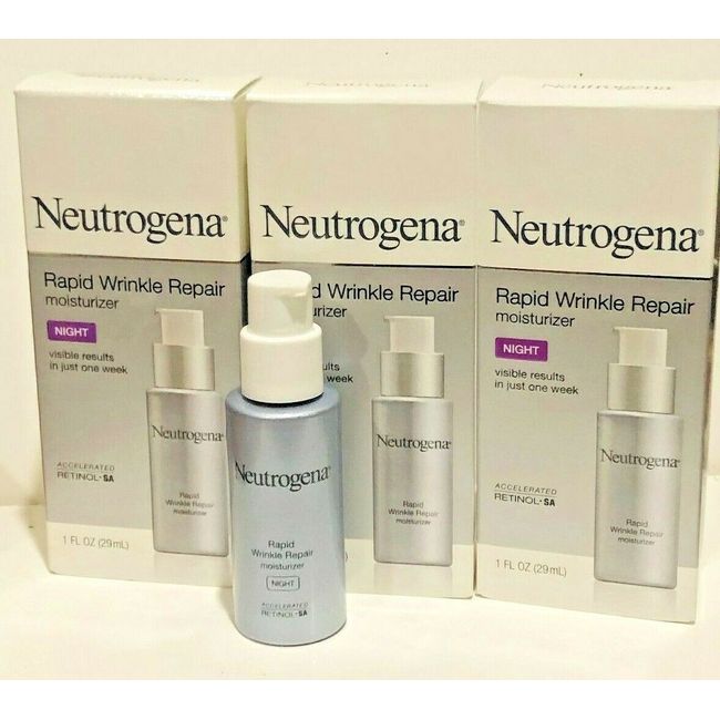 Neutrogena Rapid Wrinkle Repair Moisturizer (*NIGHT*) ^BUNDLE OF 3 !!!