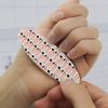 Makeup Brushes Pattern Double-Sided Oval Nail File Emery Board Set 4 Pack