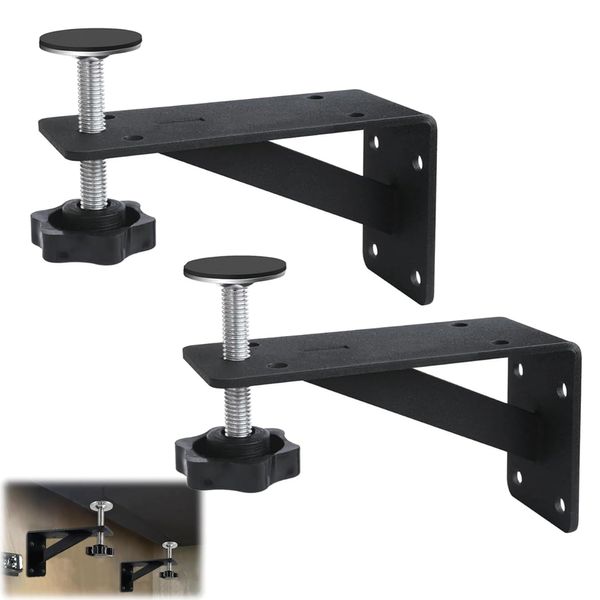 VANROUG 2 Pcs Undermount Sink Brackets, Undermount Sink Repair kit, Undermount Sink Support,Sink Bracket for Kitchen, Undermount Sink Brackets for Narrow Cabinet Effectively Share Sink Weight(Black)