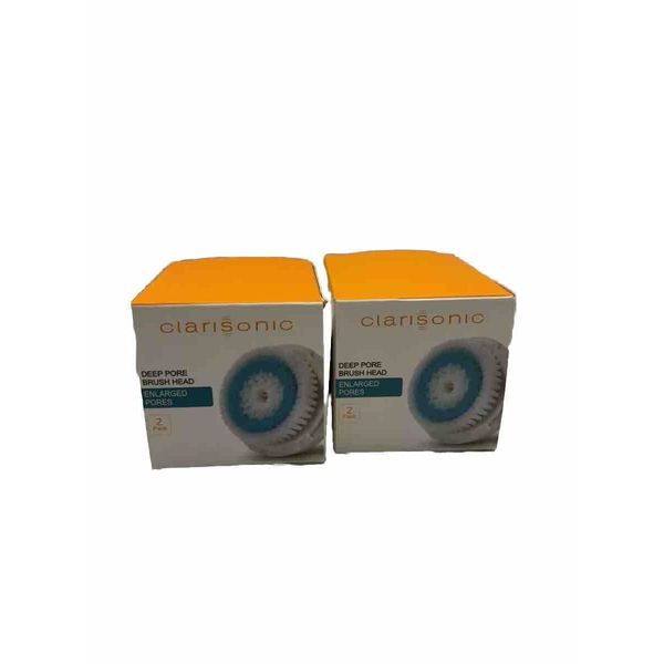 2 Two Pack DEEP PORE Clarisonic Replacement Brushhead Facial Cleansing UNBRANDED