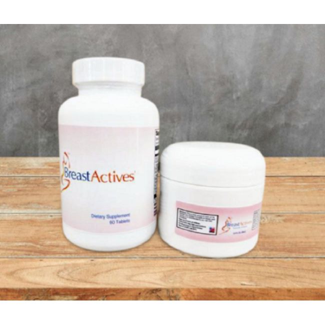 Breast Actives All Natural Breast Enhancement Topical Cream & Dietary Supplement