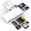 [2024 Stable High Speed Version] Multi-Card Reader, 5-in-3 Lightning, Type-C, USB - SD/TF(Micro SD)/XD/MS/CF Card Reader, Memory Card Reader, OTG Compatible, High Speed Transfer, Compatible with