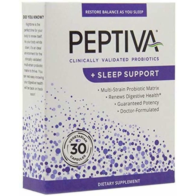 Peptiva Clinically Validated Probiotics + Sleep Support 30 ct  NEW FRESH DATES