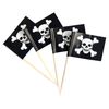 JBCD Pirate Jolly Roger Toothpick Flag Mini Small Pirate Cupcake Topper Flags, 200pcs