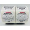 500 1.5" Round Candle Stickers Wick Burning Direction Warning Labels (One Roll)