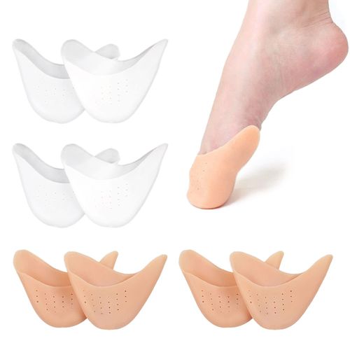 VIKSAUN 4 Pairs of Toe Protectors Silicone Toe Protection Ballet, Pointe Shoes Silicone Gel Pads, Gel Protectors Toe Caps, for Ballet Pointe Shoes, Ballet Shoes, High Heel Pumps, Pain Relief