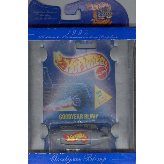 Hot Wheels 30 years AUTHENTIC COMMEMORATIVE REPLICA limited edition 1992 gray GOODYEAR BLIMP 1:64 Scale Die-cast Collectible Car