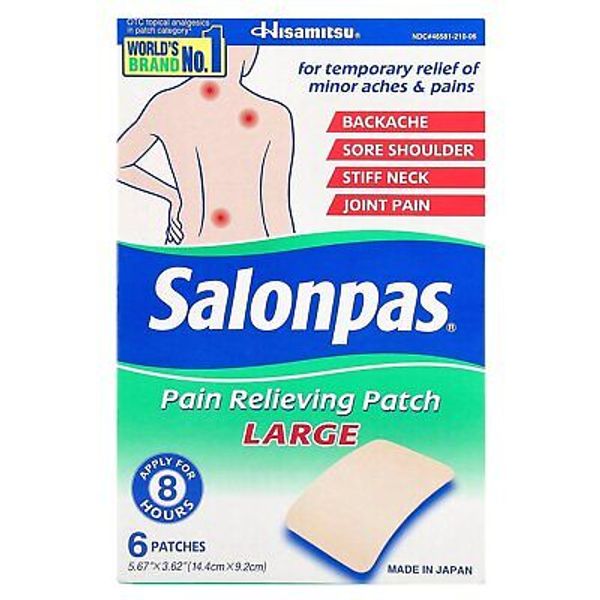 Pain Relieving Patch, Large, 6 Patches