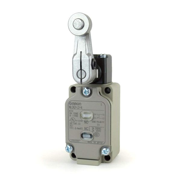 OMRON WLCA2-2NLD-N 2-Circuit Limit Switch (Roller Lever (R38mm)) (Indicator Light Specifications: LED (AC/DC 10-115V) NN