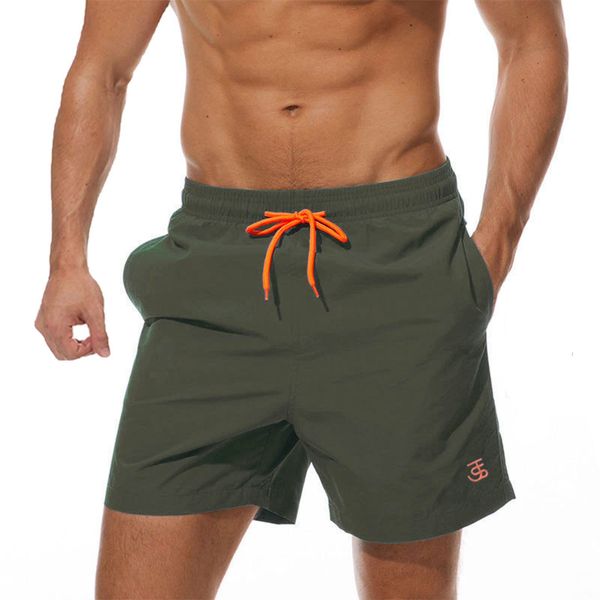 JustSun Badehose Herren Badeshorts Herren Kurz Schnelltrocknend Männer Schwimmhose Boardshorts Strandshorts Herren Beachshorts Armeegrün L