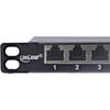 InLine® 10 Inch Patch Panel Cat.6A 0.5HE 12-Way Black with Dust Cover
