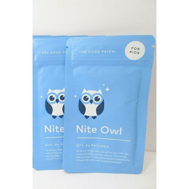 The Good Patch - Nite Owl Patch for Kids - 6 Patches in 1 pack (2 PACKS)