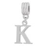Alphabet Letter Initial Pendant Dangle Charm Beads for Charm Bracelets (Letter 'K')