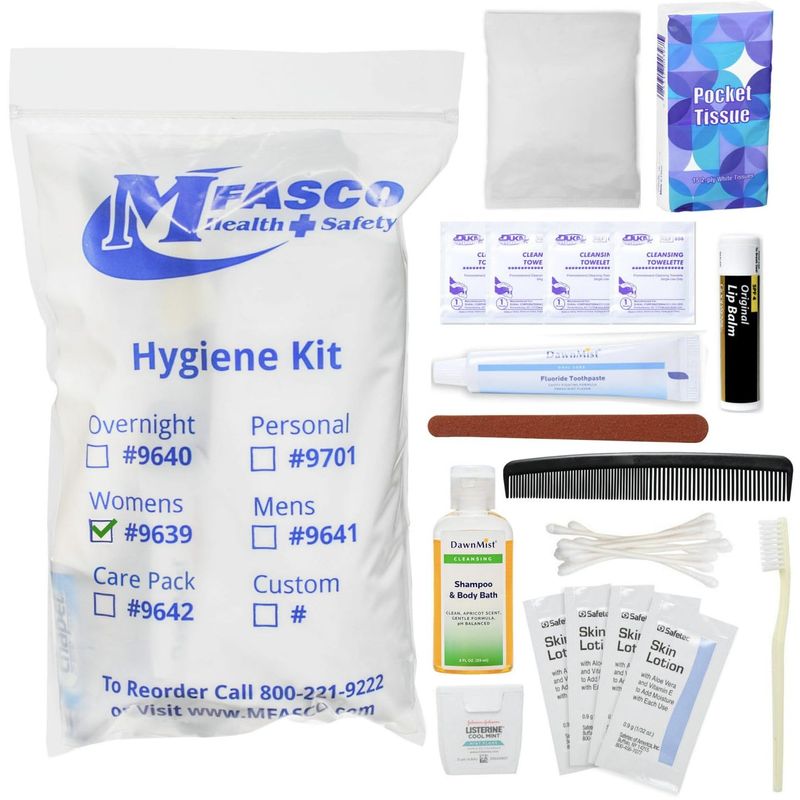 MFASCO Women's Personal Hygiene Kit - Travel Toiletries Set for Women ...