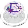 Purple Butterfly Letter E Initial Personalized Monogram PopSockets PopGrip for MagSafe