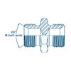 1/2 BSP x 3/4 BSP M/M C/W 4MM RESTRICTOR