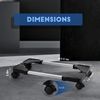 Computer Tower Stand, Adjustable Mobile CPU Stand with 4 Rolling Caster Wheels, PC Tower Stand Fits Most PC Under Desk-Black
