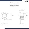 M6 Nyloc Steel Nuts, 6mm Self Locking Nuts with Nylon Inserts (20 Pack) Evelyne