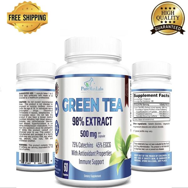 ✨Green Tea Extract 98% 3X Strength,75% Polyphenol Catechins,45% EGG,Antioxidant✨