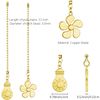 Ceiling Fan Pull Chain Kit - 4PCS 12 Inch Extender With Bulb and Fan Pattern Pendant, Brass Connector (Brass)