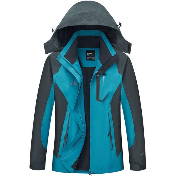 Diamond Candy Women's Waterproof Rain Jacket with Hood Lightweight Outdoors Raincoat