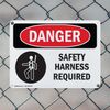 (2 Pack) Safety Harness Required OSHA Danger Sign