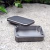 WANERSEN EDC Case Titanium Container Daily Storage Metal Box for Tiny Things Magnetism Match Case Outdoor Camping Tool, Engraved Surface