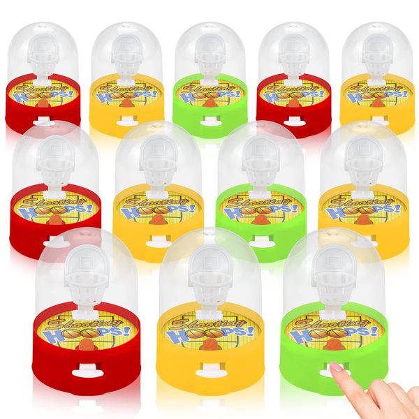 Etmact 12 Pack Mini Finger Basketball Shooting Game, Mini Handheld Desktop Table Basketball Game Toys for Reduce Stress Killing Time Basketball Games Game Time Handheld Game Toys and Games