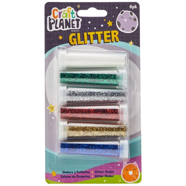 Craft Planet Glitter Shaker, Pack of 6, Multi-Colour