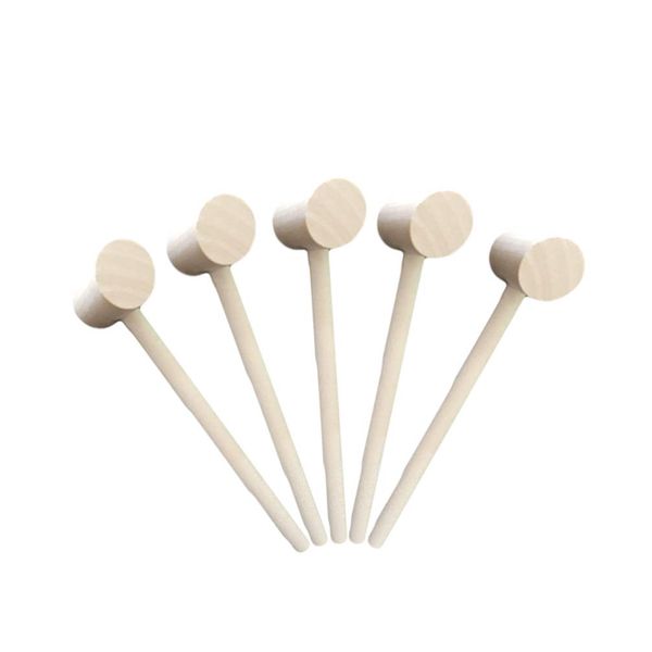 NUOBESTY 12pcs Wooden Crab Mallets Crab Hammers Mini Lobster Seafood Crackers Educational Toy for Kids Children Size M